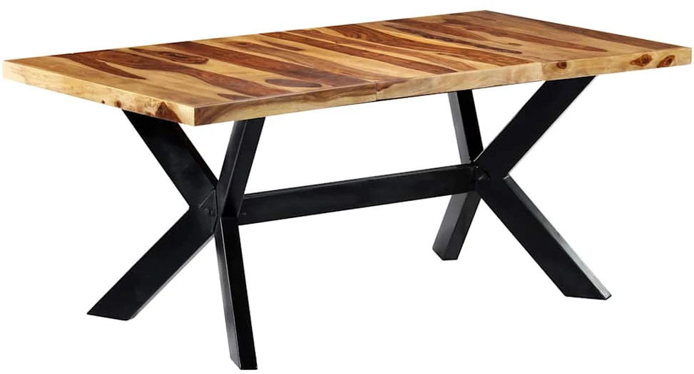 Valgomojo stalas, 180x90x75cm, rausv. dalberg. medienos masyvas
