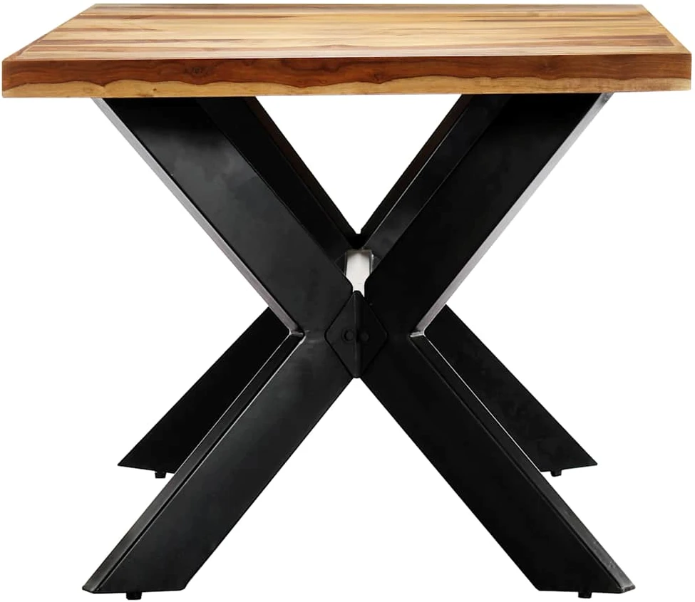 Valgomojo stalas, 180x90x75cm, rausv. dalberg. medienos masyvas
