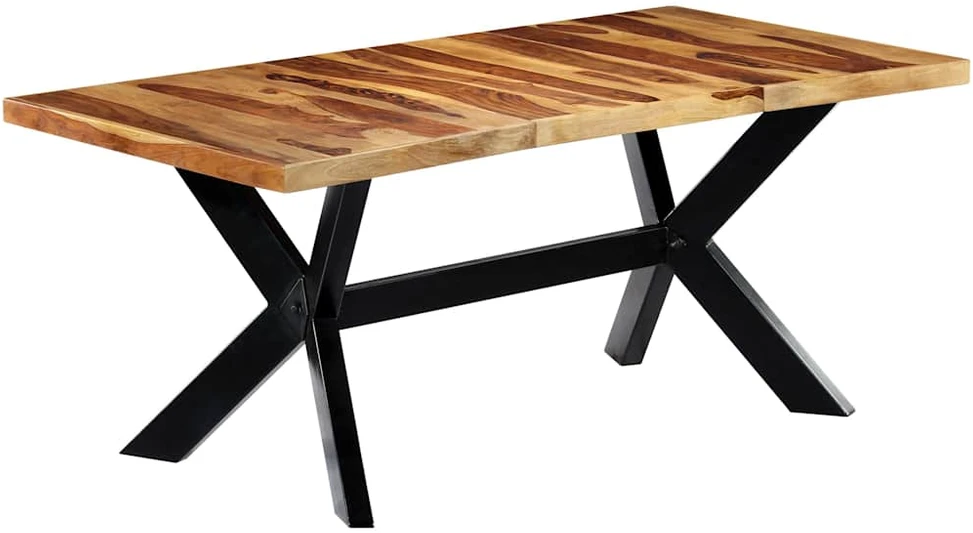 Valgomojo stalas, 180x90x75cm, rausv. dalberg. medienos masyvas