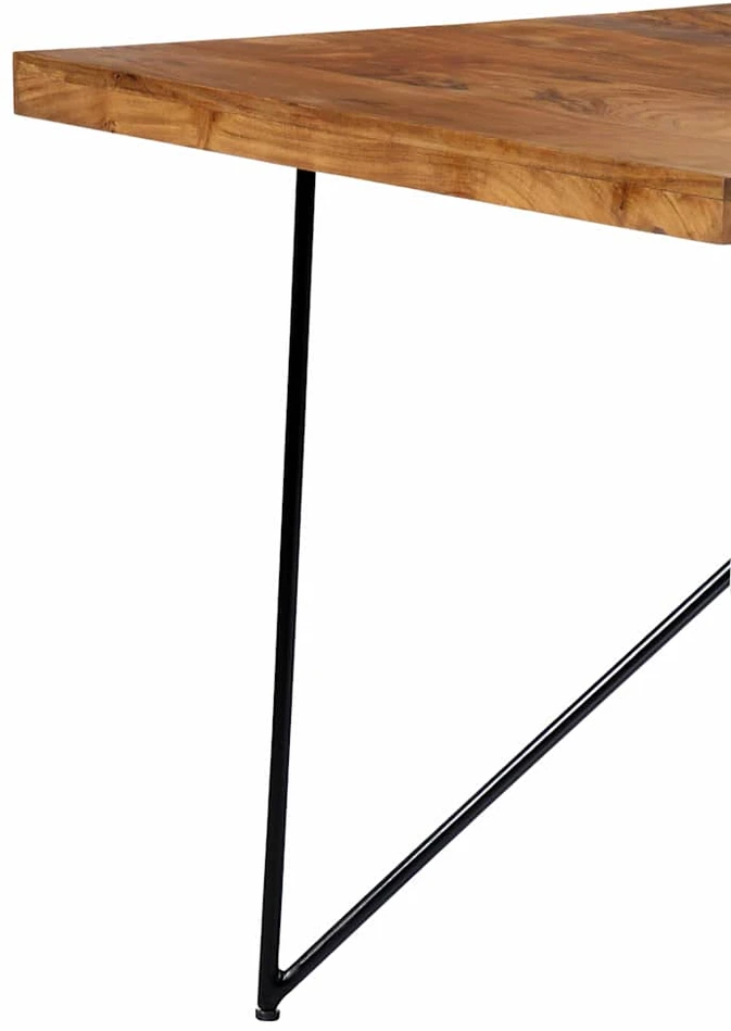 Valgomojo stalas, 180x90x76cm, akacijos medienos masyvas