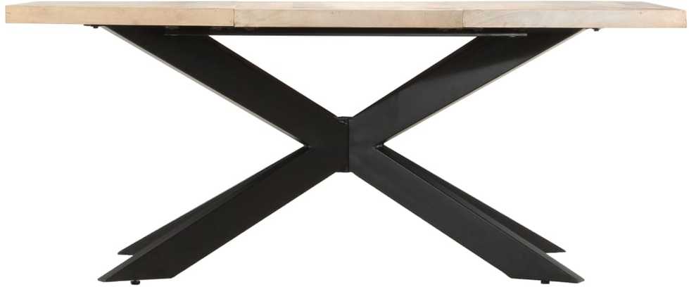 Valgomojo stalas, 180x90x76cm, baltintos mango medienos masyvas