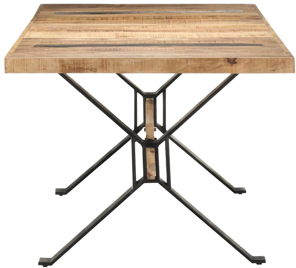 Valgomojo stalas, 180x90x76cm, neapdorota mango mediena