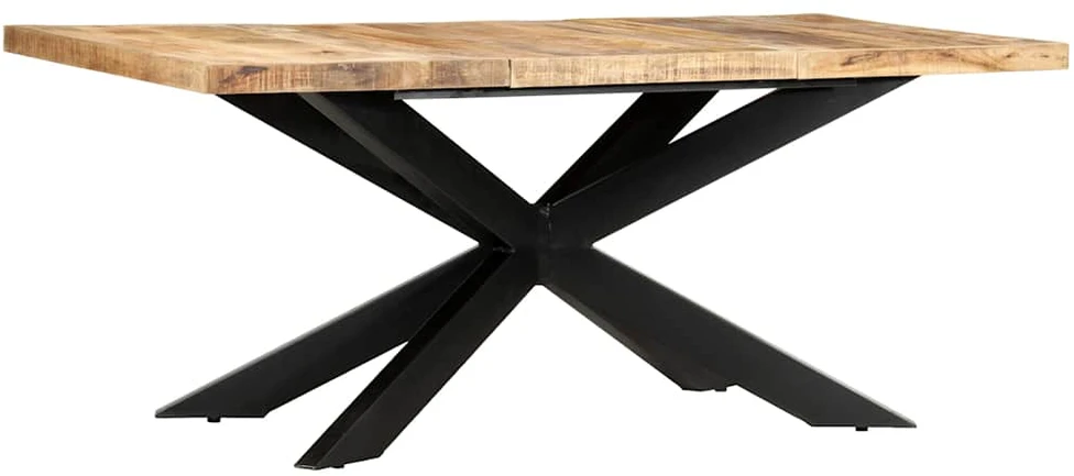 Valgomojo stalas, 180x90x76cm, neapdorotas mango masyvas