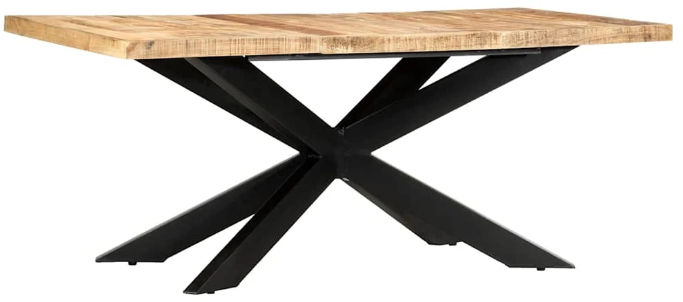 Valgomojo stalas, 180x90x76cm, neapdorotas mango masyvas