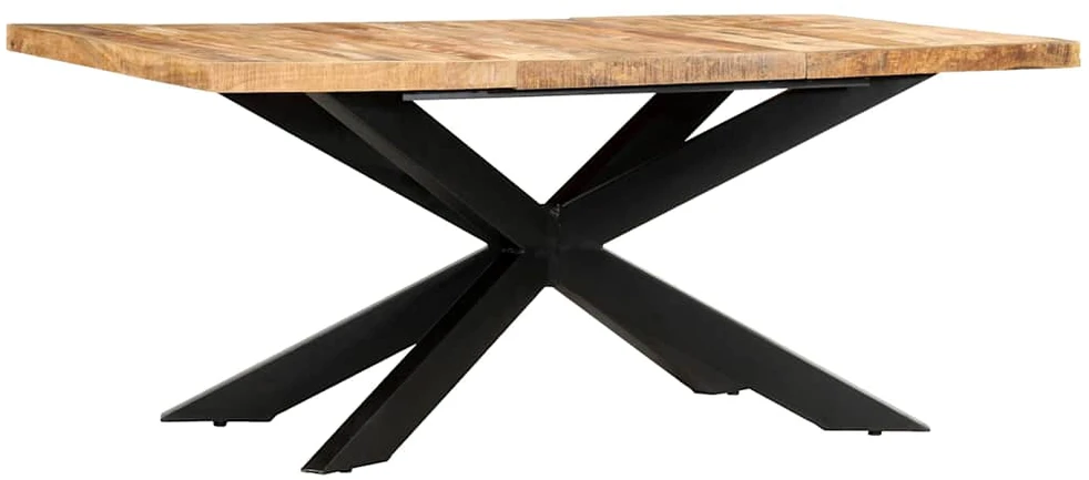 Valgomojo stalas, 180x90x76cm, neapdorotas mango masyvas