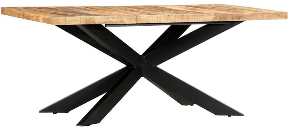 Valgomojo stalas, 180x90x76cm, neapdorotas mango masyvas