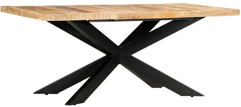Valgomojo stalas, 180x90x76cm, neapdorotas mango masyvas