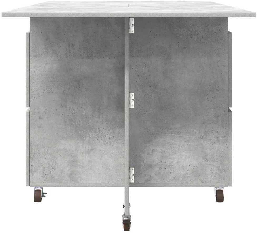 Valgomojo stalas 140 x 80 x 77 cm Apdirbta mediena Betono pilka