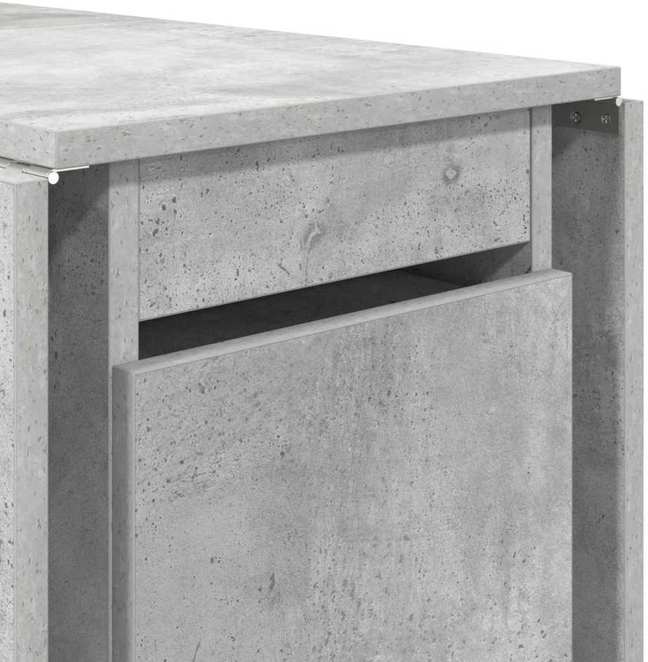 Valgomojo stalas 140 x 80 x 77 cm Apdirbta mediena Betono pilka