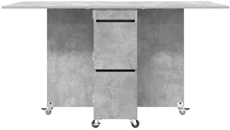 Valgomojo stalas 140 x 80 x 77 cm Apdirbta mediena Betono pilka