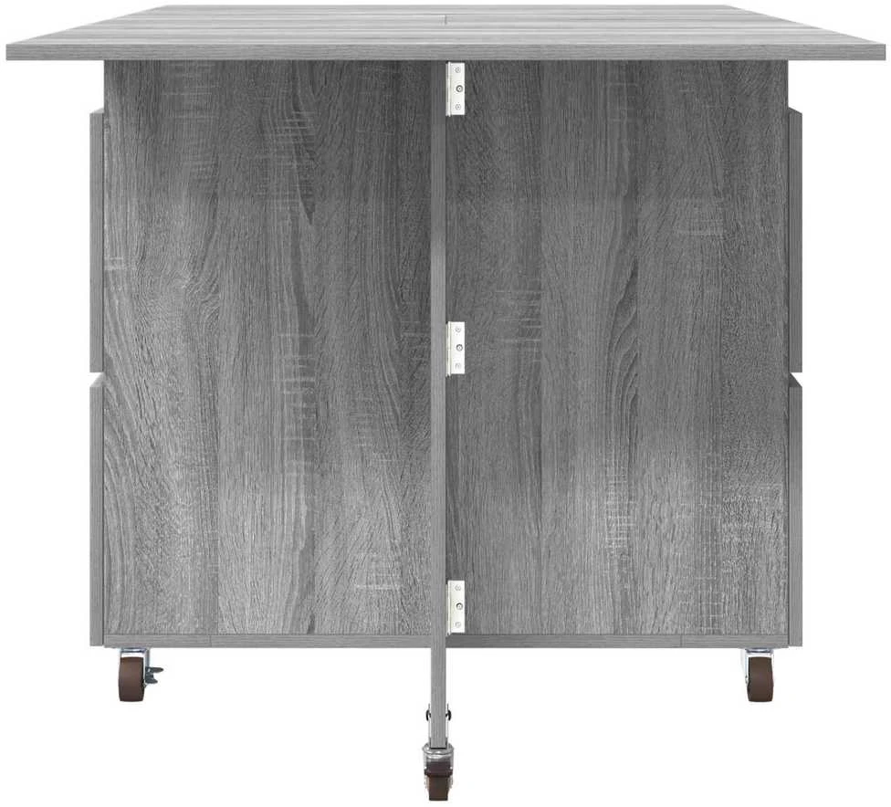 Valgomojo stalas 140 x 80 x 77 cm Apdirbta mediena Pilka Sonoma