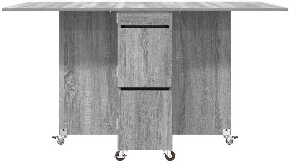 Valgomojo stalas 140 x 80 x 77 cm Apdirbta mediena Pilka Sonoma