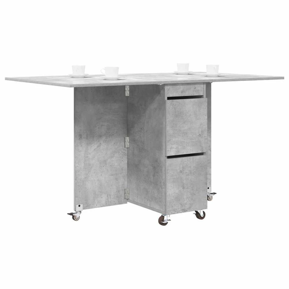 Valgomojo stalas 140 x 80 x 77 cm Apdirbta mediena Betono pilka