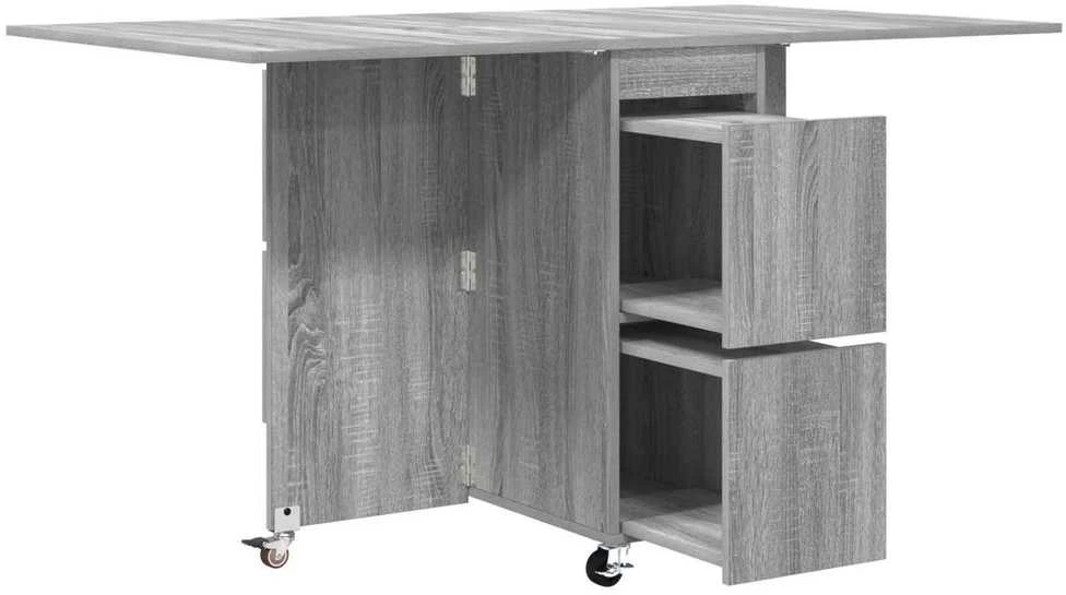 Valgomojo stalas 140 x 80 x 77 cm Apdirbta mediena Pilka Sonoma