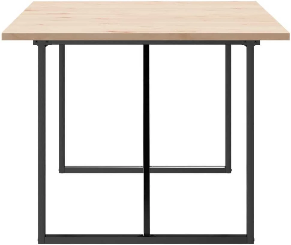 Valgomojo stalas, 200x100x75,5cm, pušis ir ketus, O formos