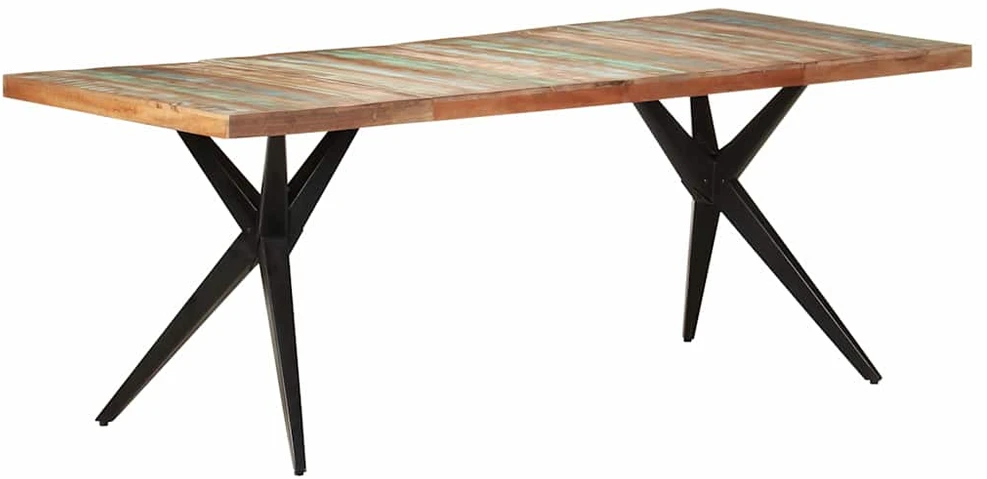 Valgomojo stalas, 200x90x76cm, perdirbtos medienos masyvas