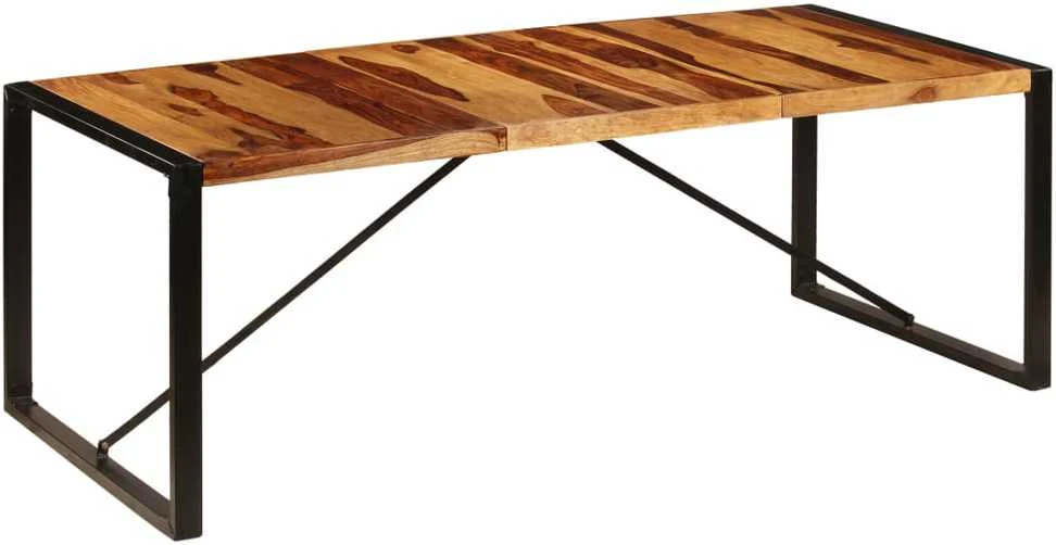 Valgomojo stalas, 220x100x75cm, rausv. dalb. medienos masyvas