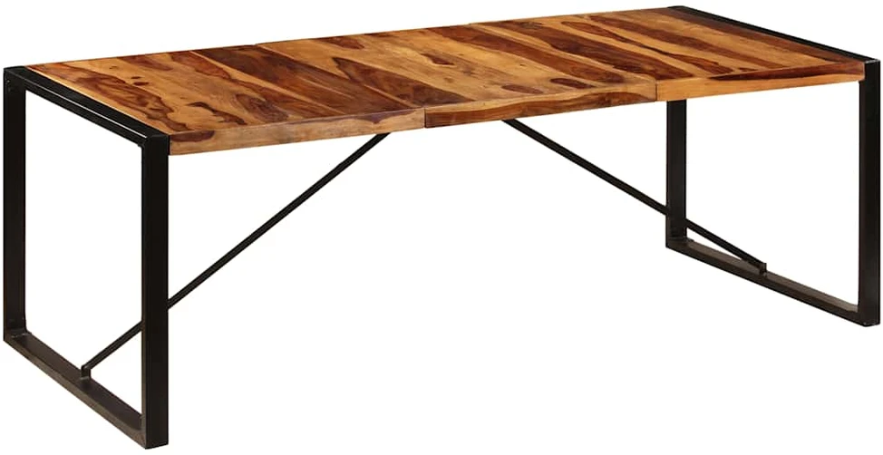Valgomojo stalas, 220x100x75cm, rausv. dalb. medienos masyvas