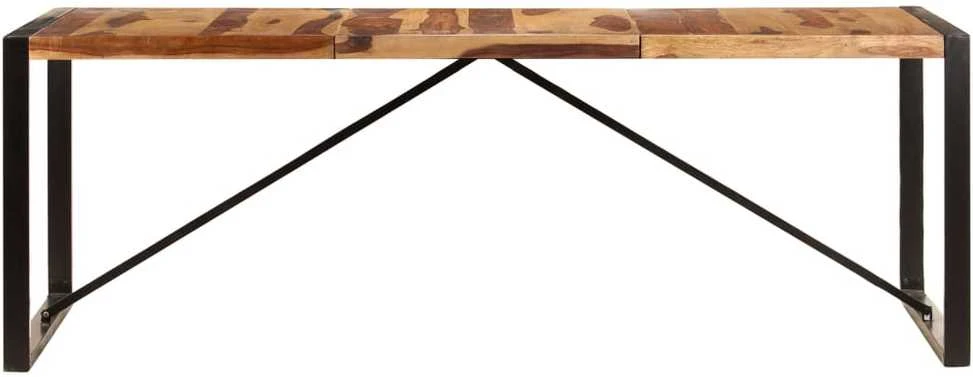 Valgomojo stalas, 220x100x75cm, rausv. dalb. medienos masyvas