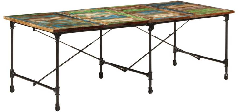 Valgomojo stalas, 220x90x77cm, perdirbtos medienos masyvas