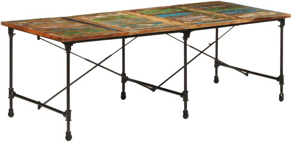 Valgomojo stalas, 220x90x77cm, perdirbtos medienos masyvas