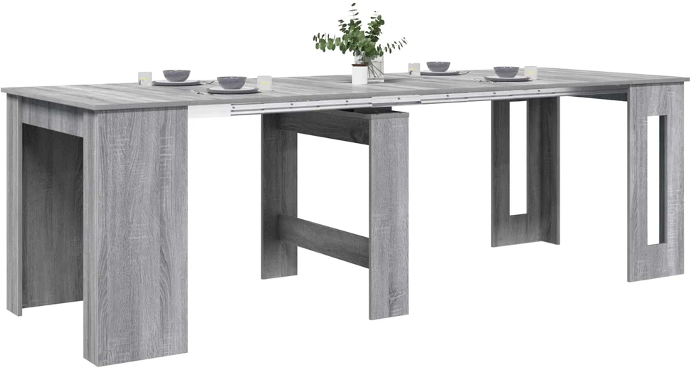 Valgomojo stalas 240 x 85 x 75 cm Apdirbta mediena Pilka Sonoma