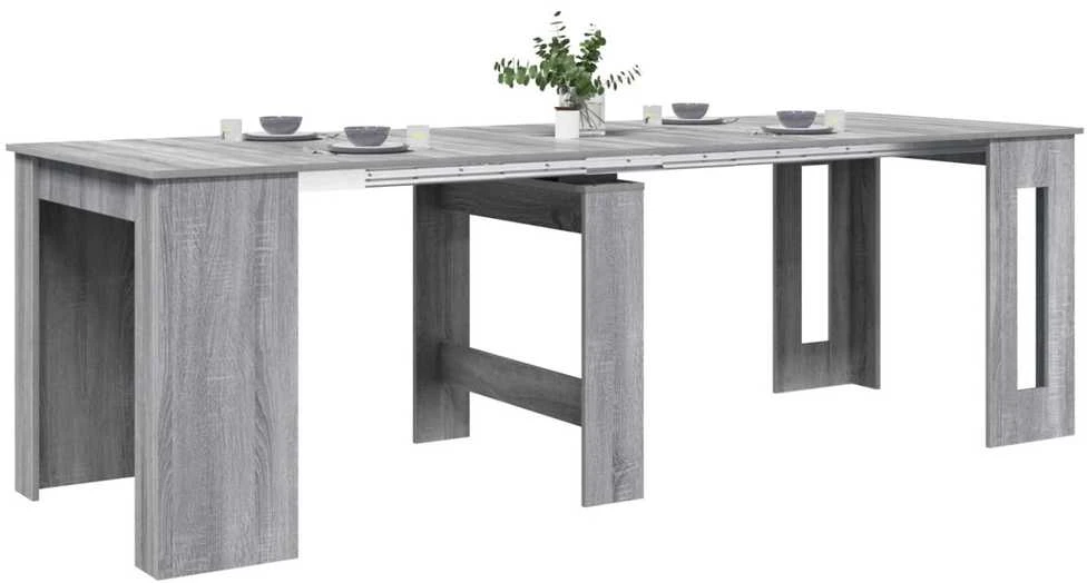 Valgomojo stalas 240 x 85 x 75 cm Apdirbta mediena Pilka Sonoma