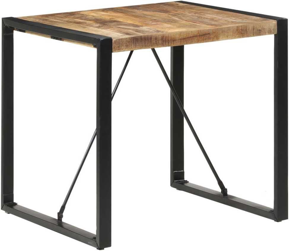 Valgomojo stalas, 80x80x75cm, neapdorota mango mediena