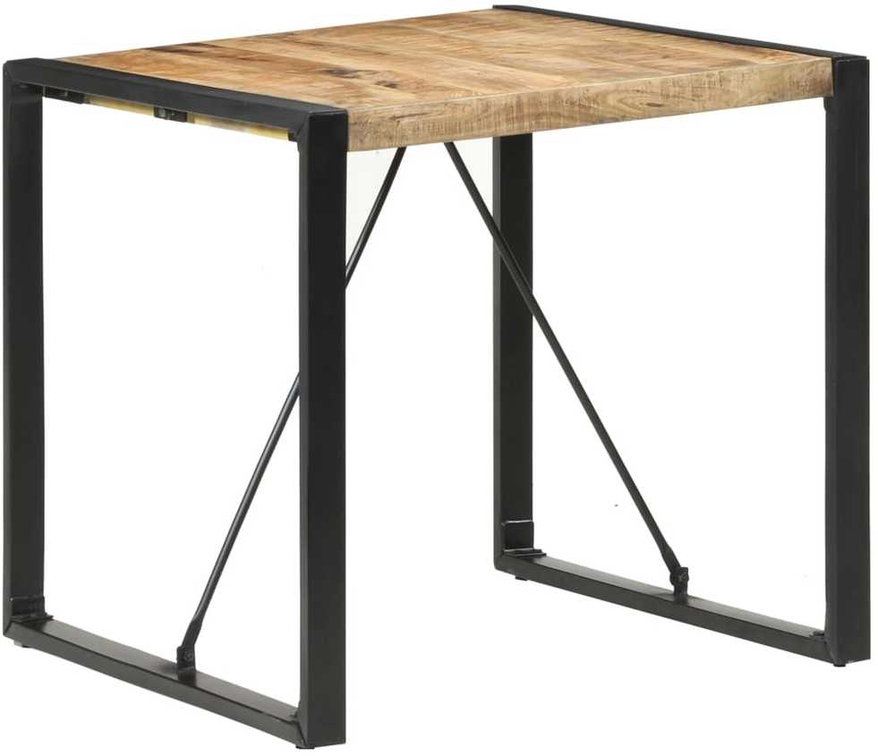 Valgomojo stalas, 80x80x75cm, neapdorota mango mediena