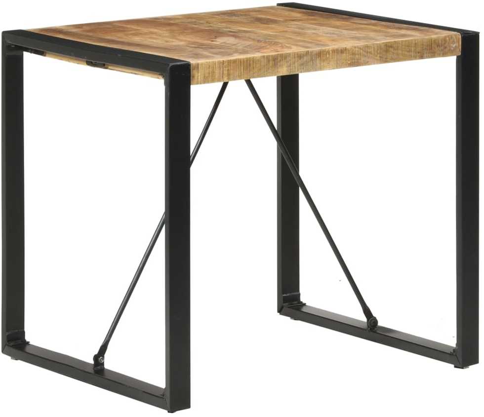 Valgomojo stalas, 80x80x75cm, neapdorota mango mediena