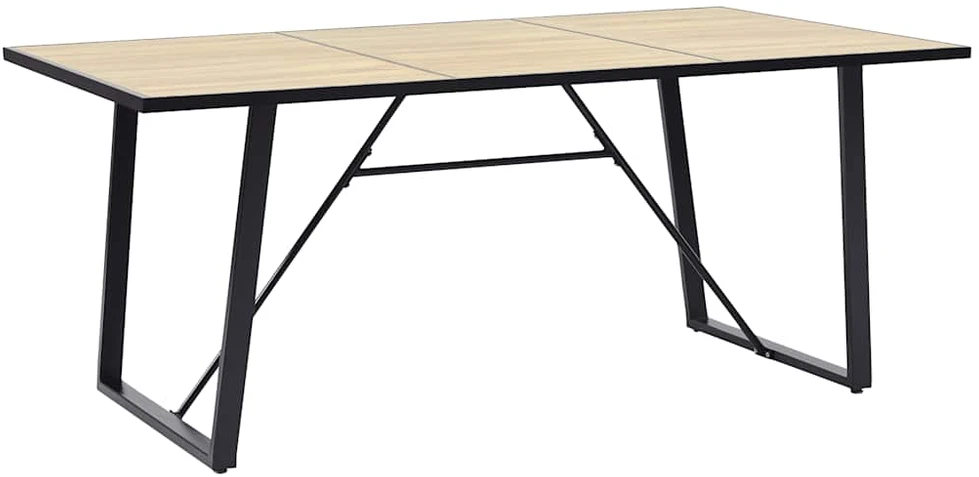 Valgomojo stalas, ąžuolo spalvos, 200x100x75cm, MDF