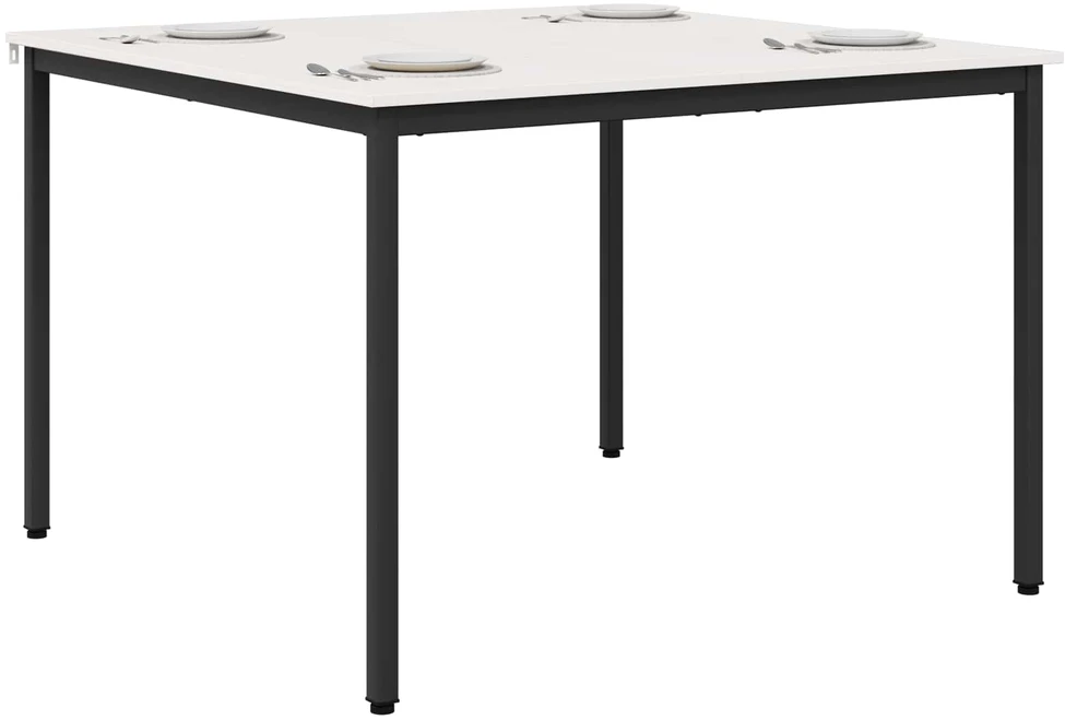 Valgomojo stalas Balta 110 x 110 x 75 cm Kietos pušies mediena