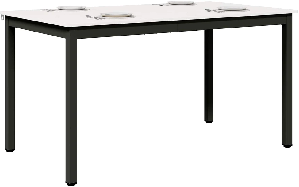 Valgomojo stalas Balta 140 x 80 x 75 cm Kietos pušies mediena