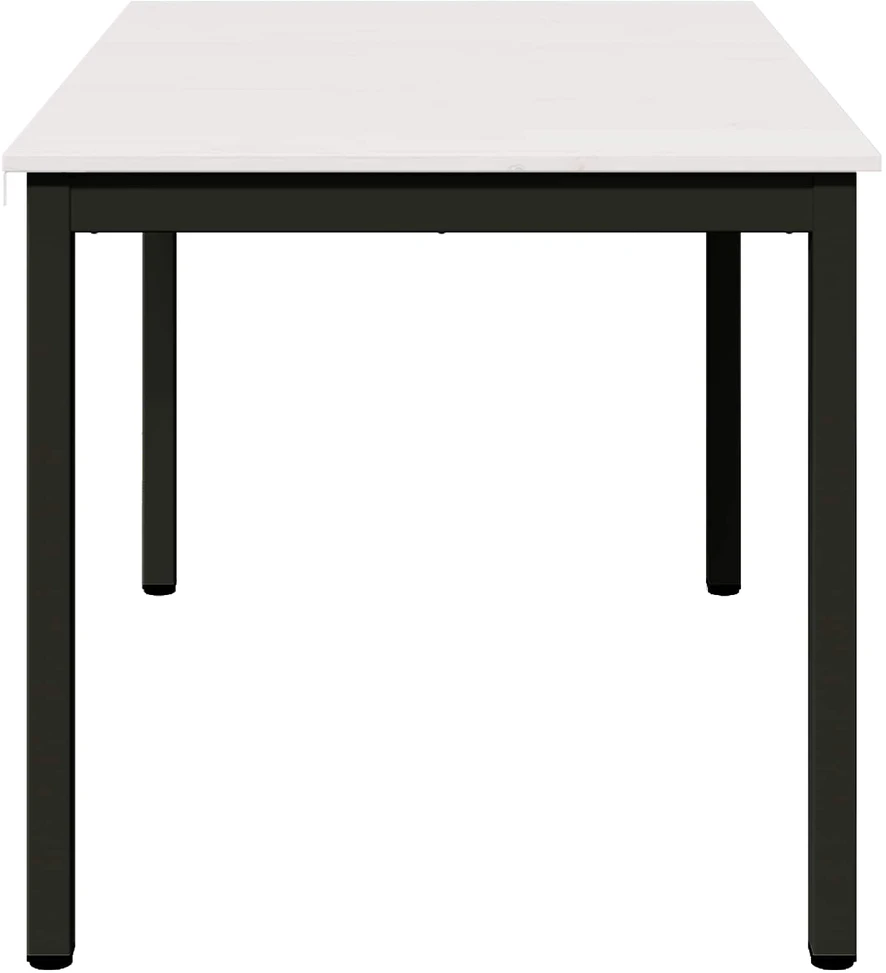 Valgomojo stalas Balta 140 x 80 x 75 cm Kietos pušies mediena
