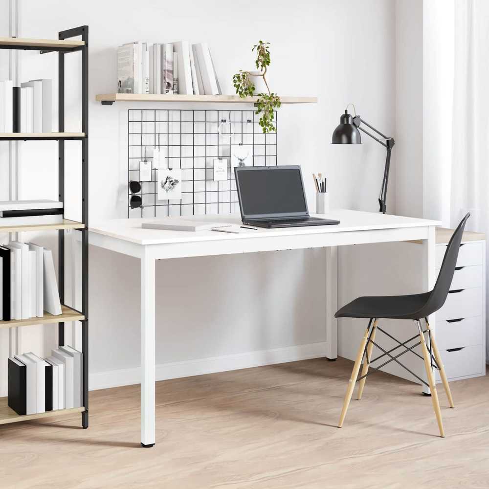 Valgomojo stalas Balta 140 x 80 x 75 cm Kietos pušies mediena