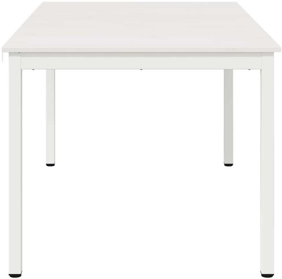 Valgomojo stalas Balta 150 x 90 x 75 cm Kietos pušies mediena
