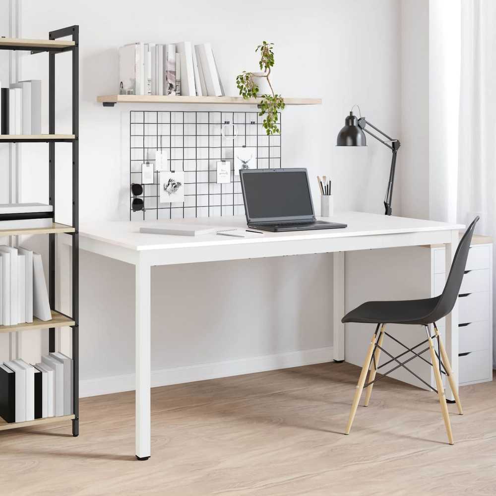 Valgomojo stalas Balta 150 x 90 x 75 cm Kietos pušies mediena