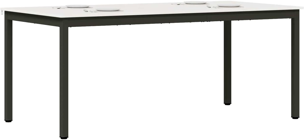 Valgomojo stalas Balta 180 x 90 x 75 cm Kietos pušies mediena