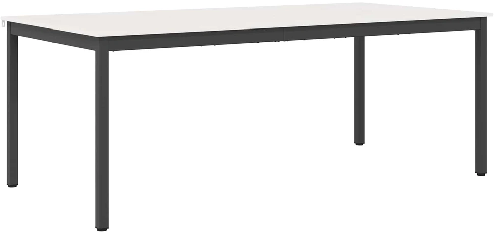 Valgomojo stalas Balta 200 x 100 x 75 cm Kietos pušies mediena