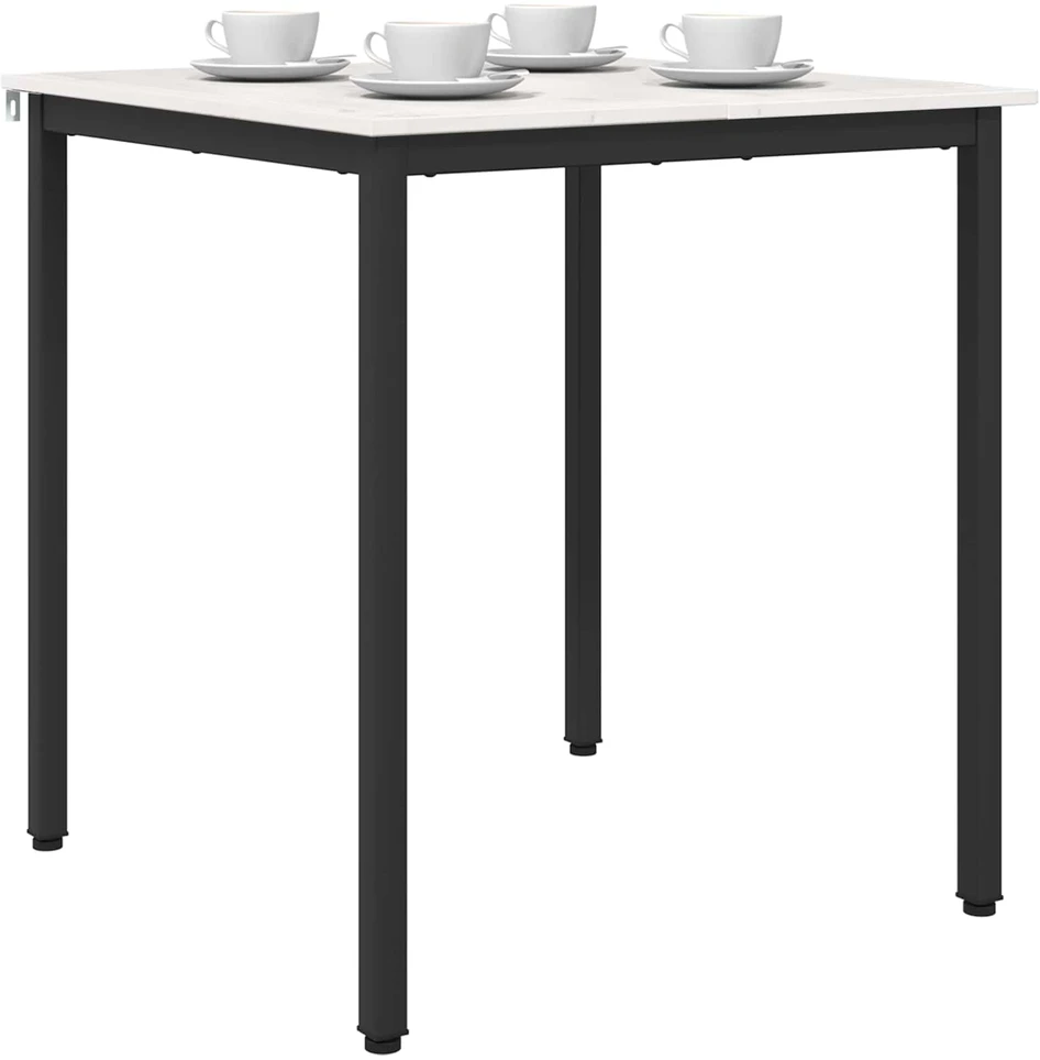 Valgomojo stalas Balta 70 x 70 x 75 cm Kietos pušies mediena