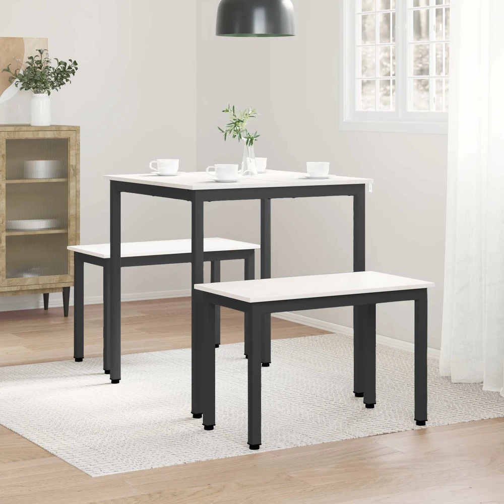 Valgomojo stalas Balta 70 x 70 x 75 cm Kietos pušies mediena