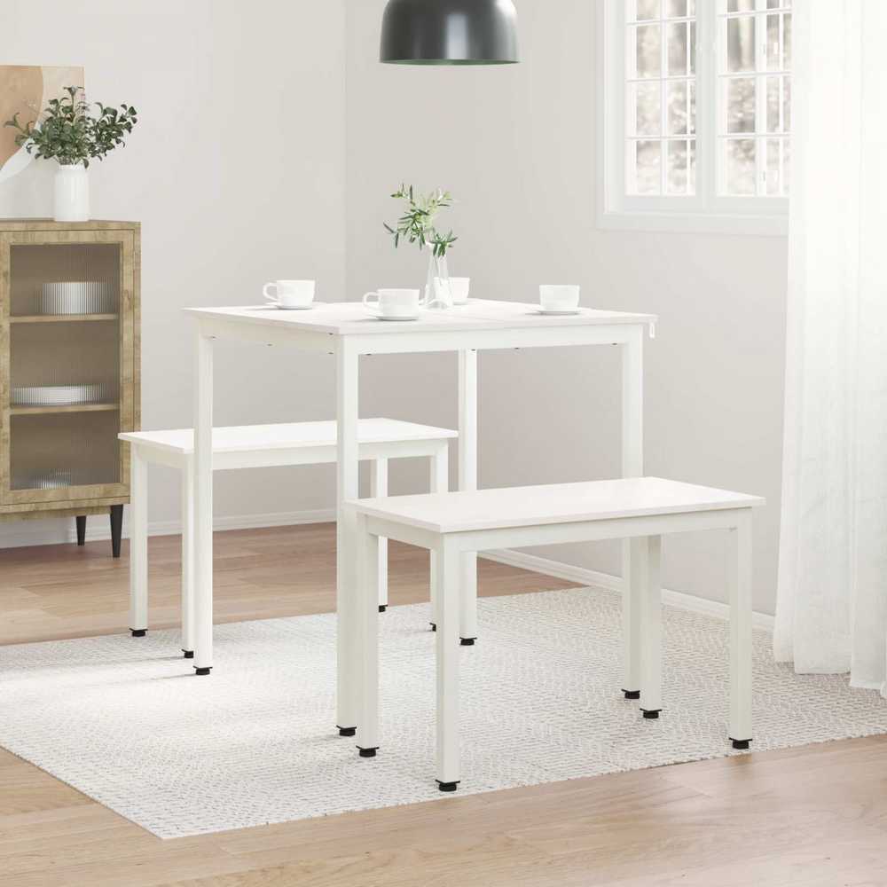 Valgomojo stalas Balta 70 x 70 x 75 cm Kietos pušies mediena