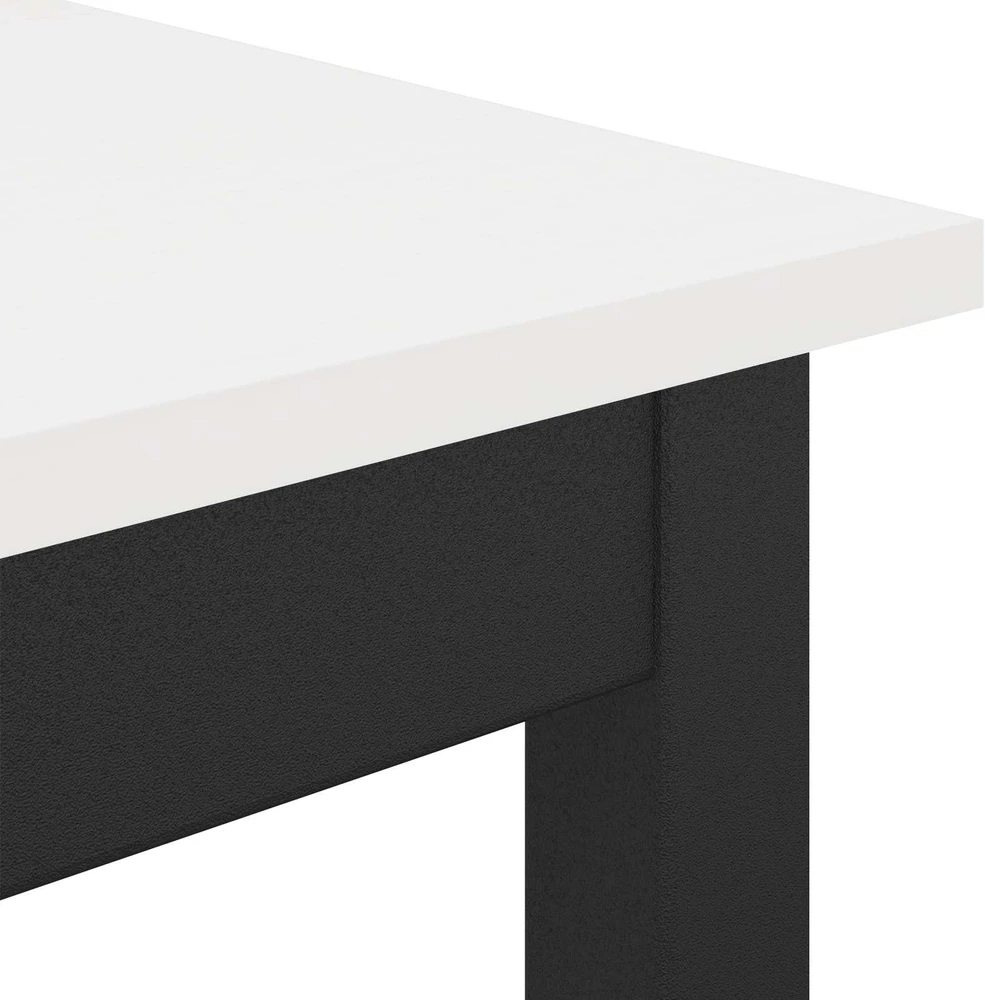 Valgomojo stalas Balta 70 x 70 x 75 cm Kietos pušies mediena