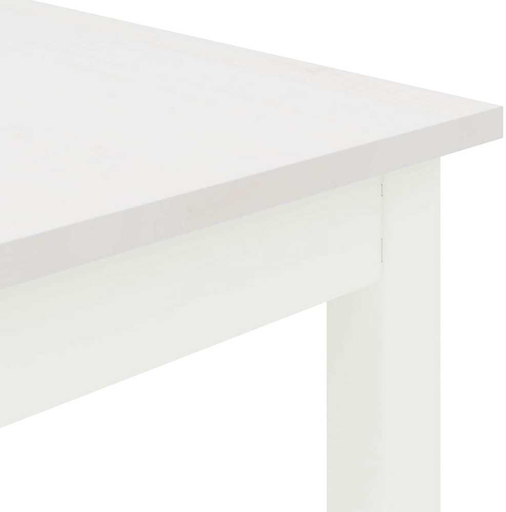 Valgomojo stalas Balta 80 x 80 x 75 cm Kietos pušies mediena