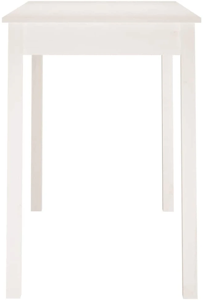 Valgomojo stalas, baltas, 110x55x75cm, pušies medienos masyvas