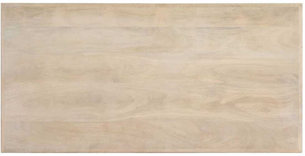Valgomojo stalas, baltas, 120x60x75 cm, mango med. masyvas
