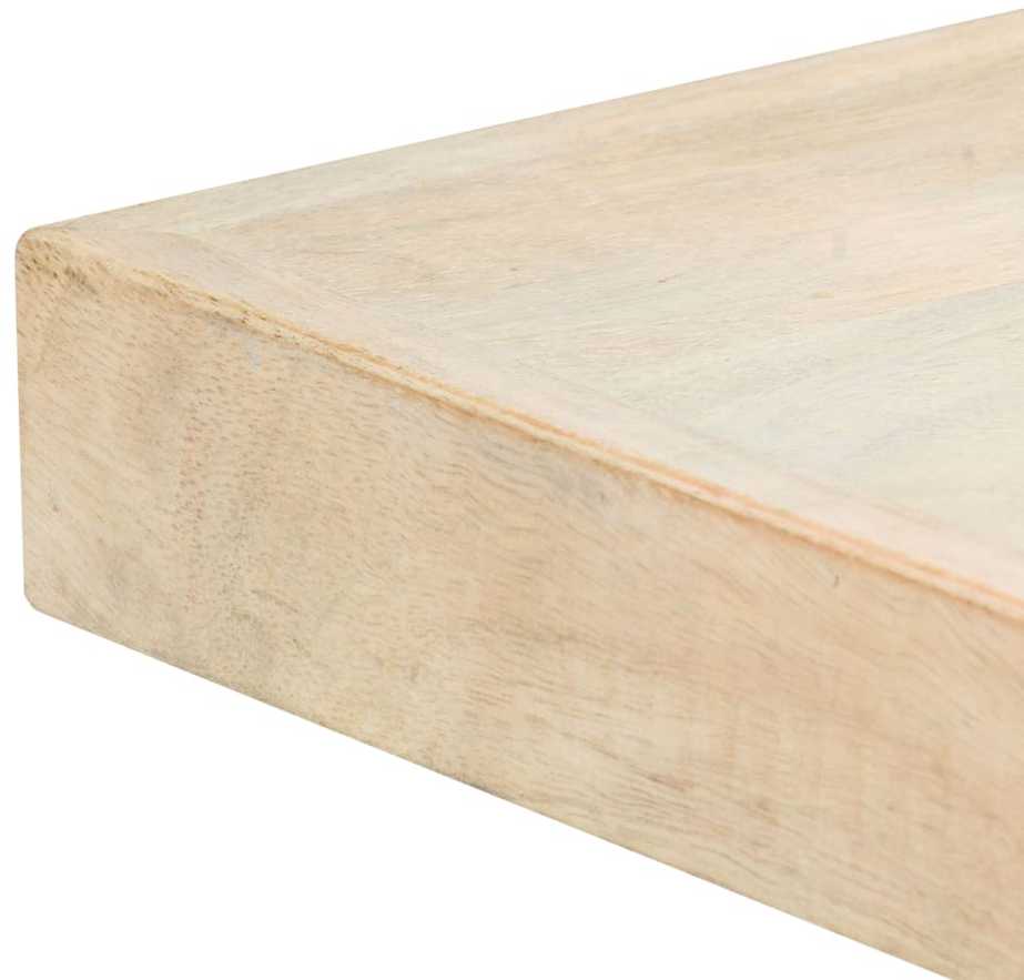 Valgomojo stalas, baltas, 120x60x75 cm, mango med. masyvas