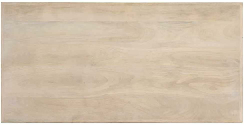 Valgomojo stalas, baltas, 120x60x75 cm, mango med. masyvas
