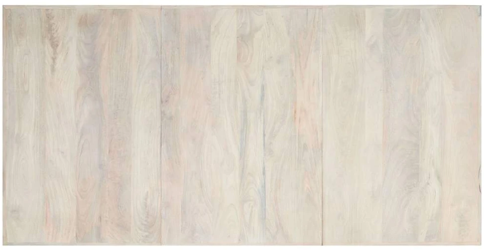 Valgomojo stalas, baltas, 200x100x75 cm, mango med. masyvas