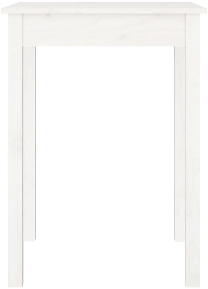 Valgomojo stalas, baltas, 55x55x75cm, pušies medienos masyvas